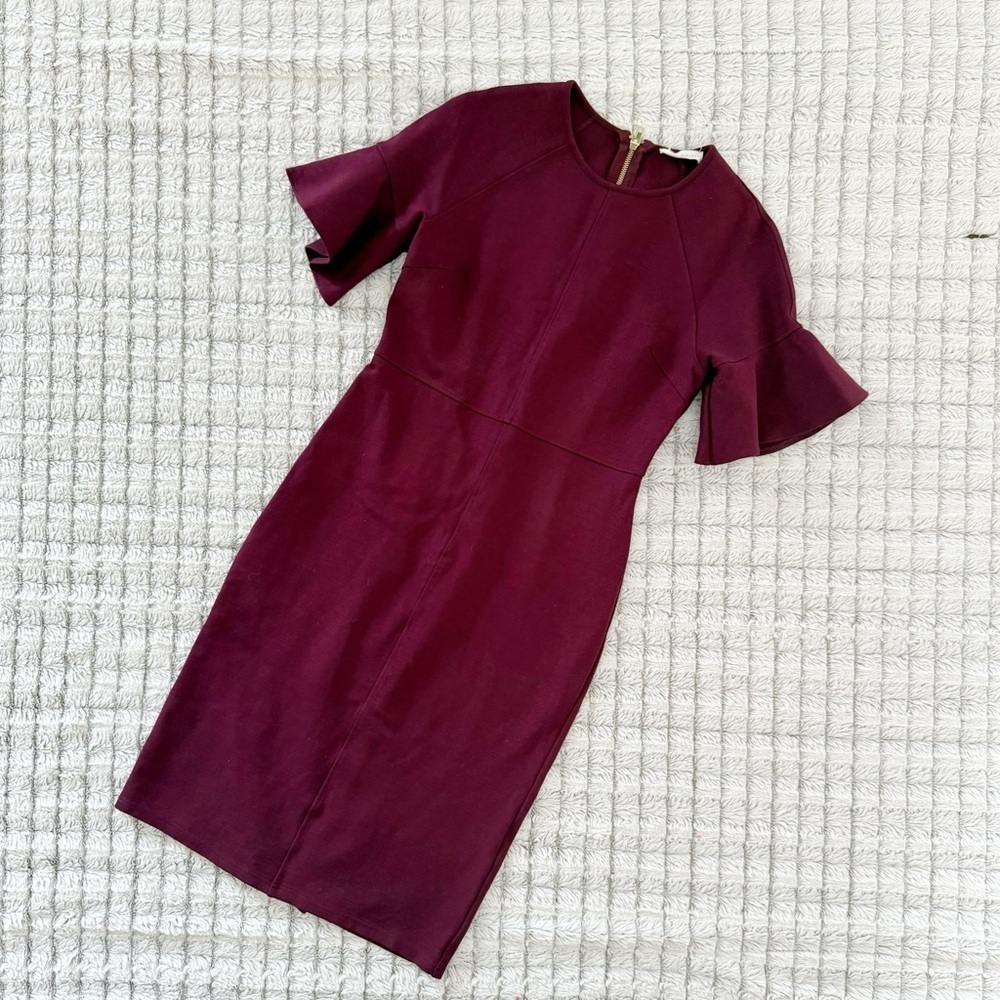 Rachel Parcell Rich Burgundy Midi Dress - Picture 2 of 4